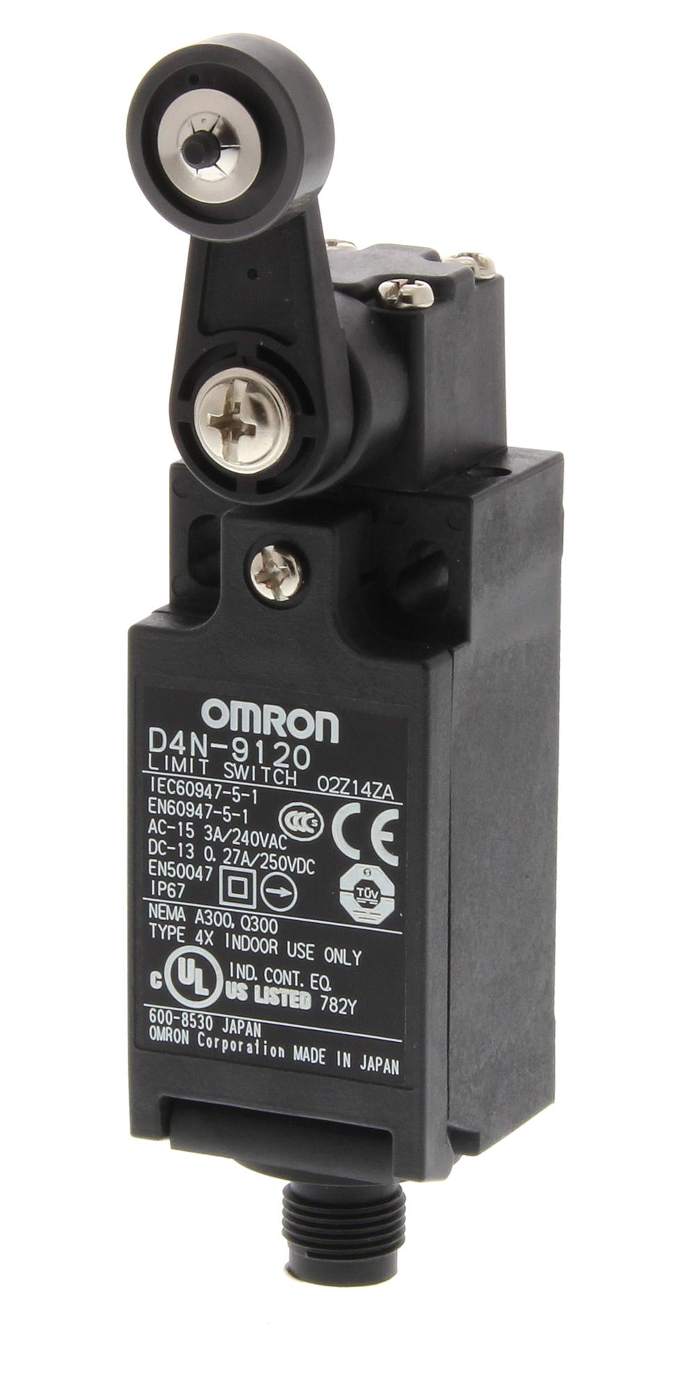 D4N 9120 Omron Industrial Automation Limit Switch Top Roller Lever