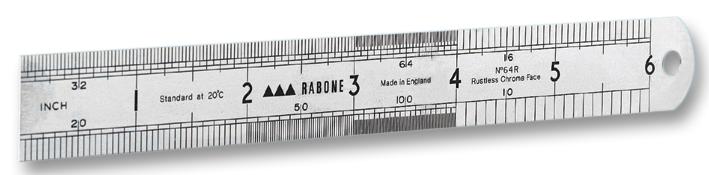 Rabone 35-401 Ruler, Steel, R/less, 64R, 12/300mm