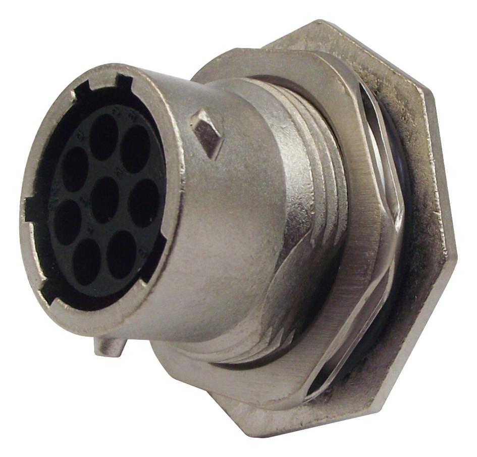 Souriau Ut07128Sh6 Socket Housing, Jam Nut, 8Way