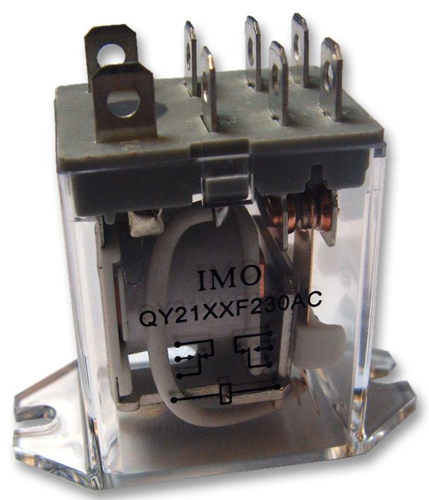 Imo Precision Controls Qy21Xxf230Ac Relay, Dpdt, 250Vac, 30Vdc, 10A