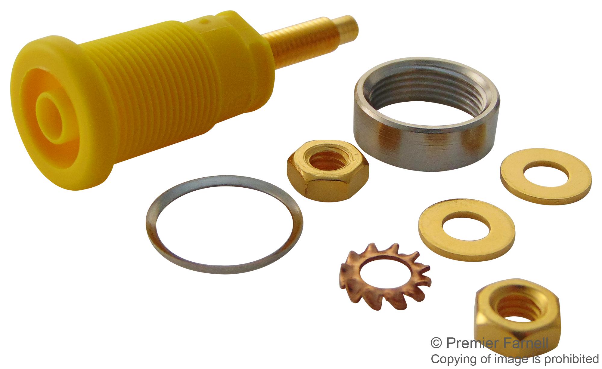 Hirschmann Test And Measurement 972354103 Socket, 4mm, Safety, Yellow , Mvl S