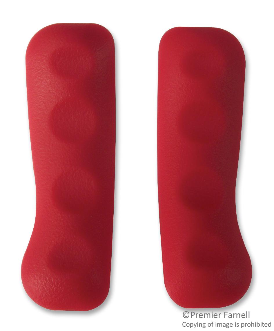 Box Enclosures 21G-Rd Side Grips, Pair, Red, Small