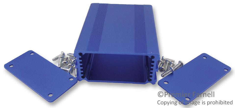 Box Enclosures B1-080Bl Case, Aluminium, Blue, 64X30X80mm