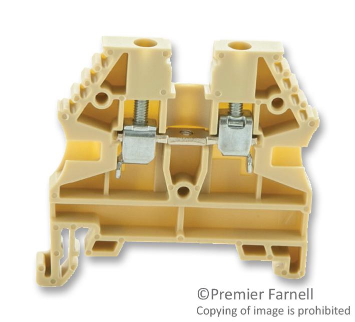 Imo Precision Controls Er2.5Beige Terminal Block, Din Rail, 2Pos, 12Awg