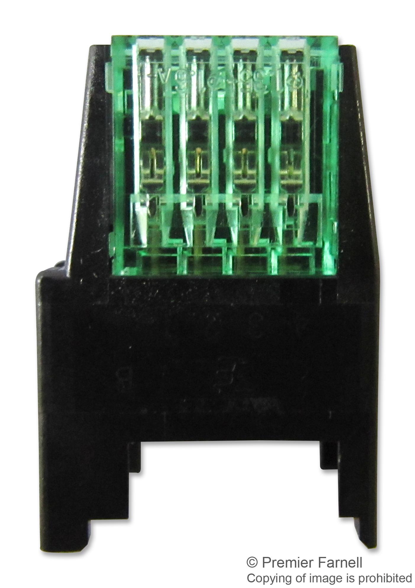 Te Connectivity 4-1746741-4 Socket, Green, 4Pole