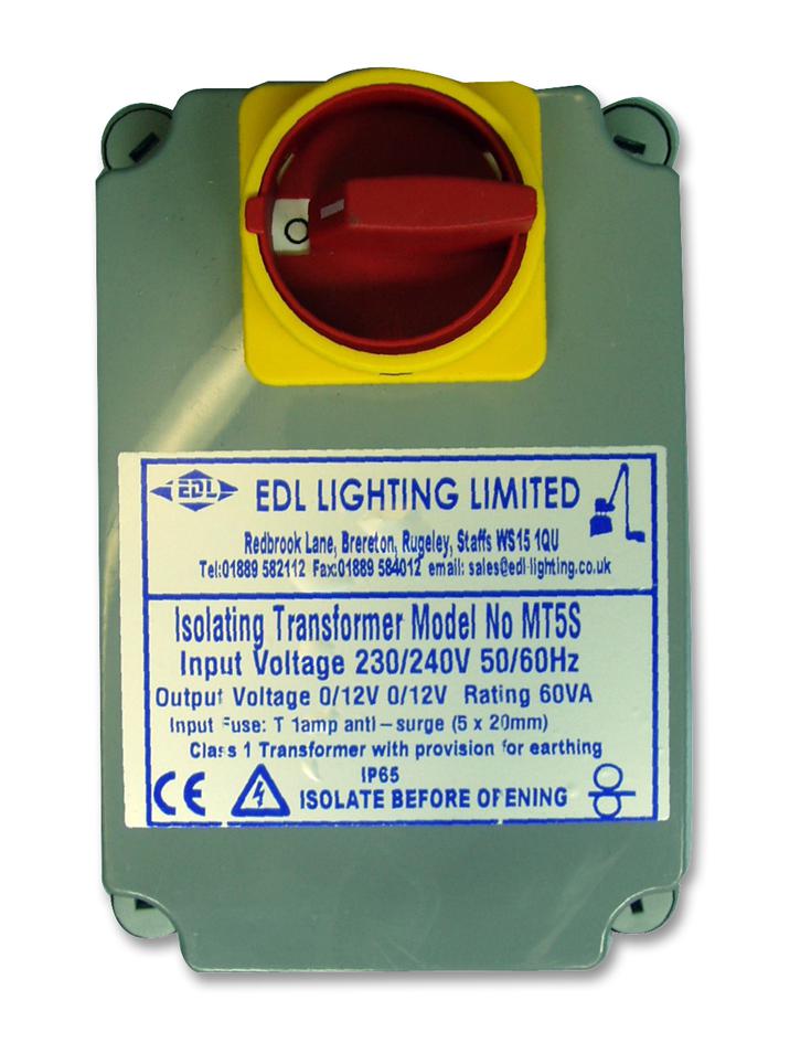 Edl Lighting 00859 Transformer, 240V-12/24V, Ip65