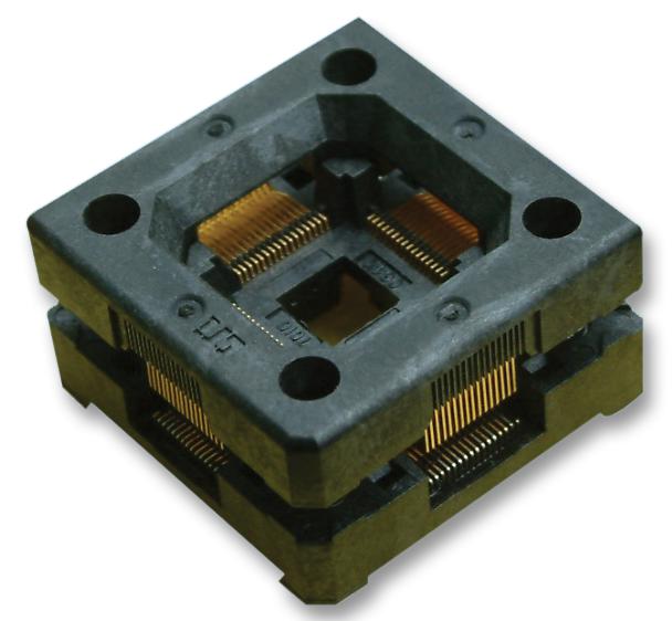 Wells Cti 7010-064-6-08 Socket Ic, Zif, Tqfp, 64Way