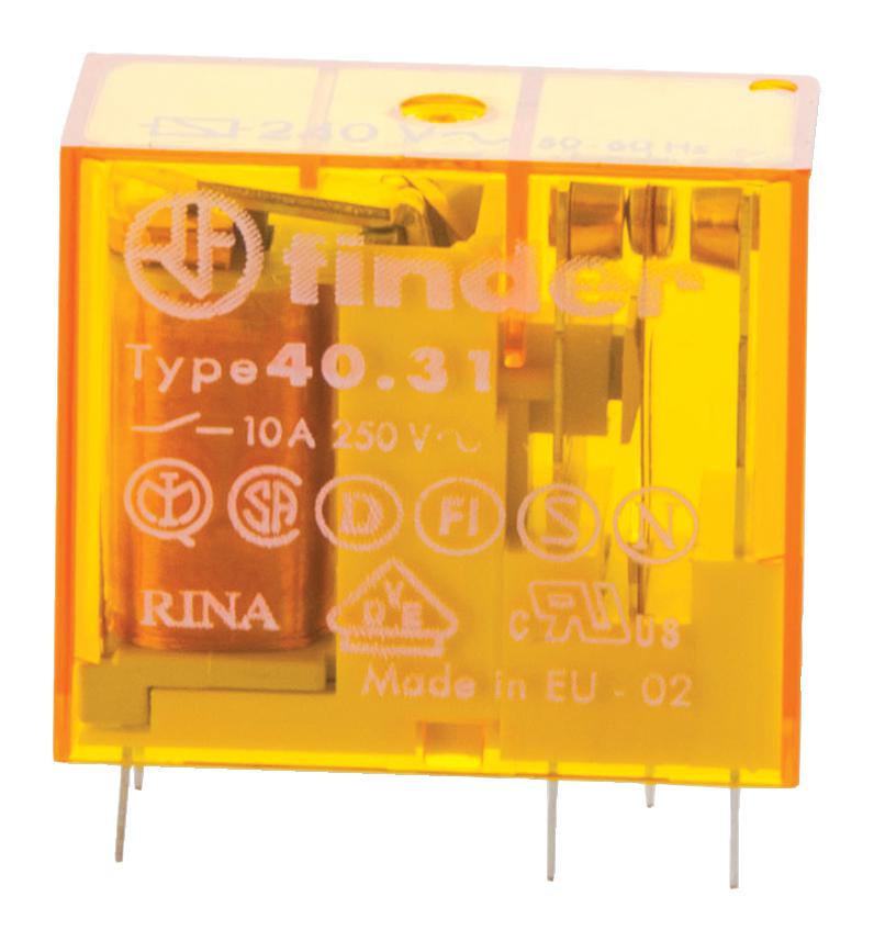 Finder Relays Relays 40.31.8.240.0000 Relay, Spdt, 240Vac, 10A