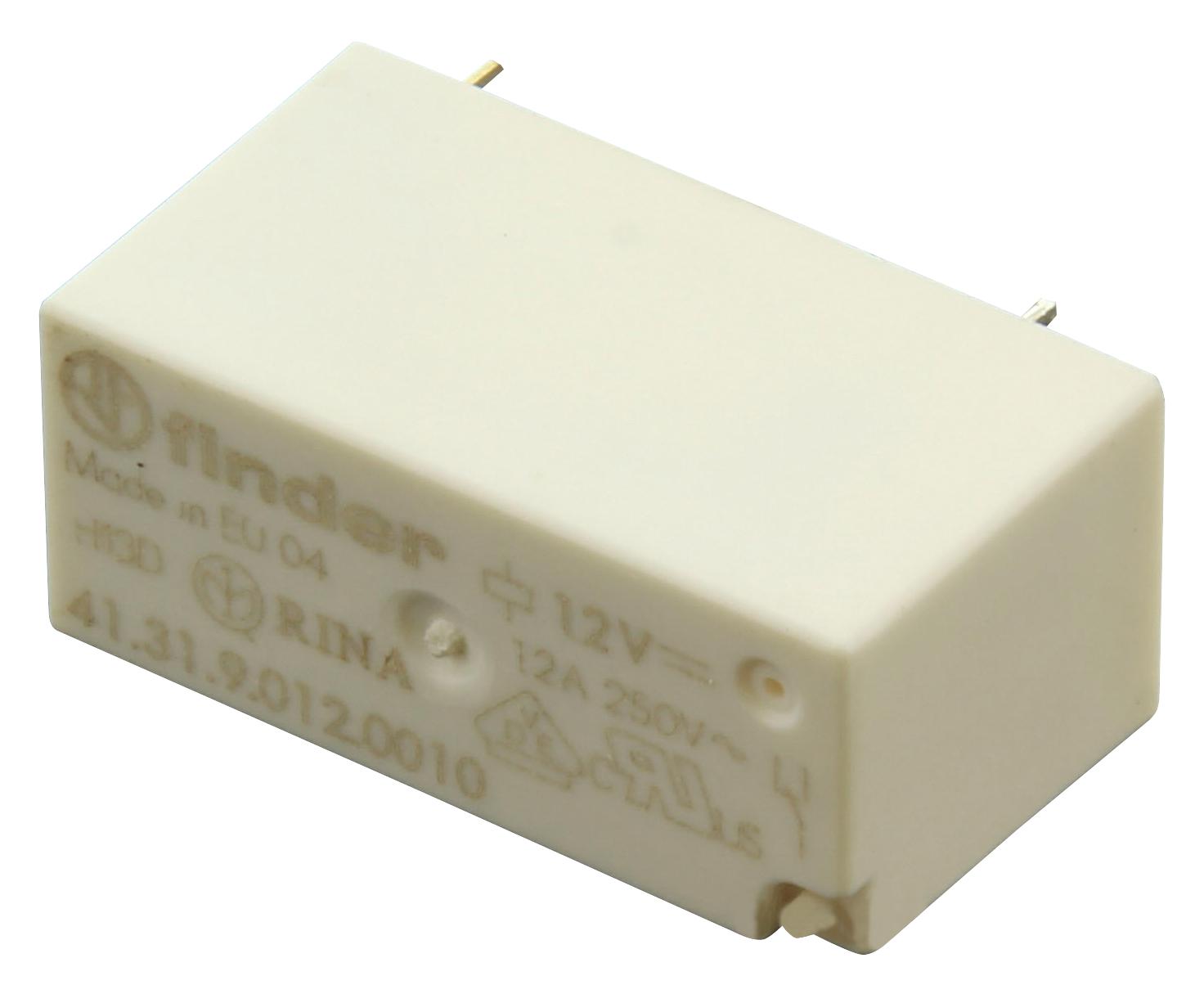 Finder Relays Relays 41.31.9.012.0010 Relay, Spdt, 250Vac, 12A