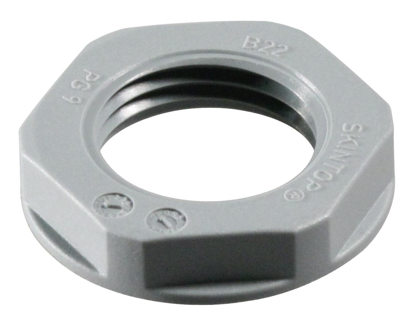 Lapp 53019010 Locknut, Pa, 22mm, Pg9, Grey