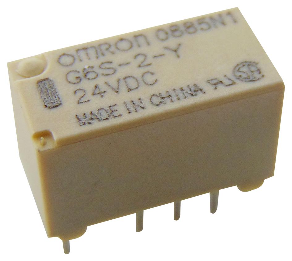 Omron Electronic Components G6S-2Y  Dc24 Relay, Signal, Dpdt, 30Vdc, 2A