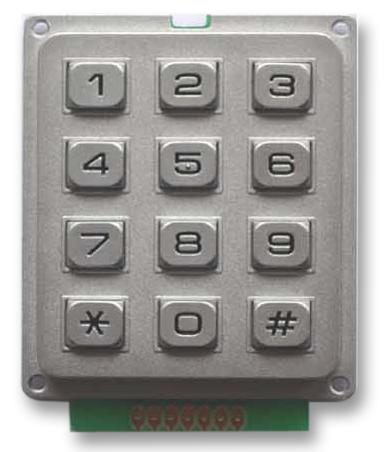 Multicomp Mcak304Nssbwpmm Keypad, Metal, Ip67, 3X4