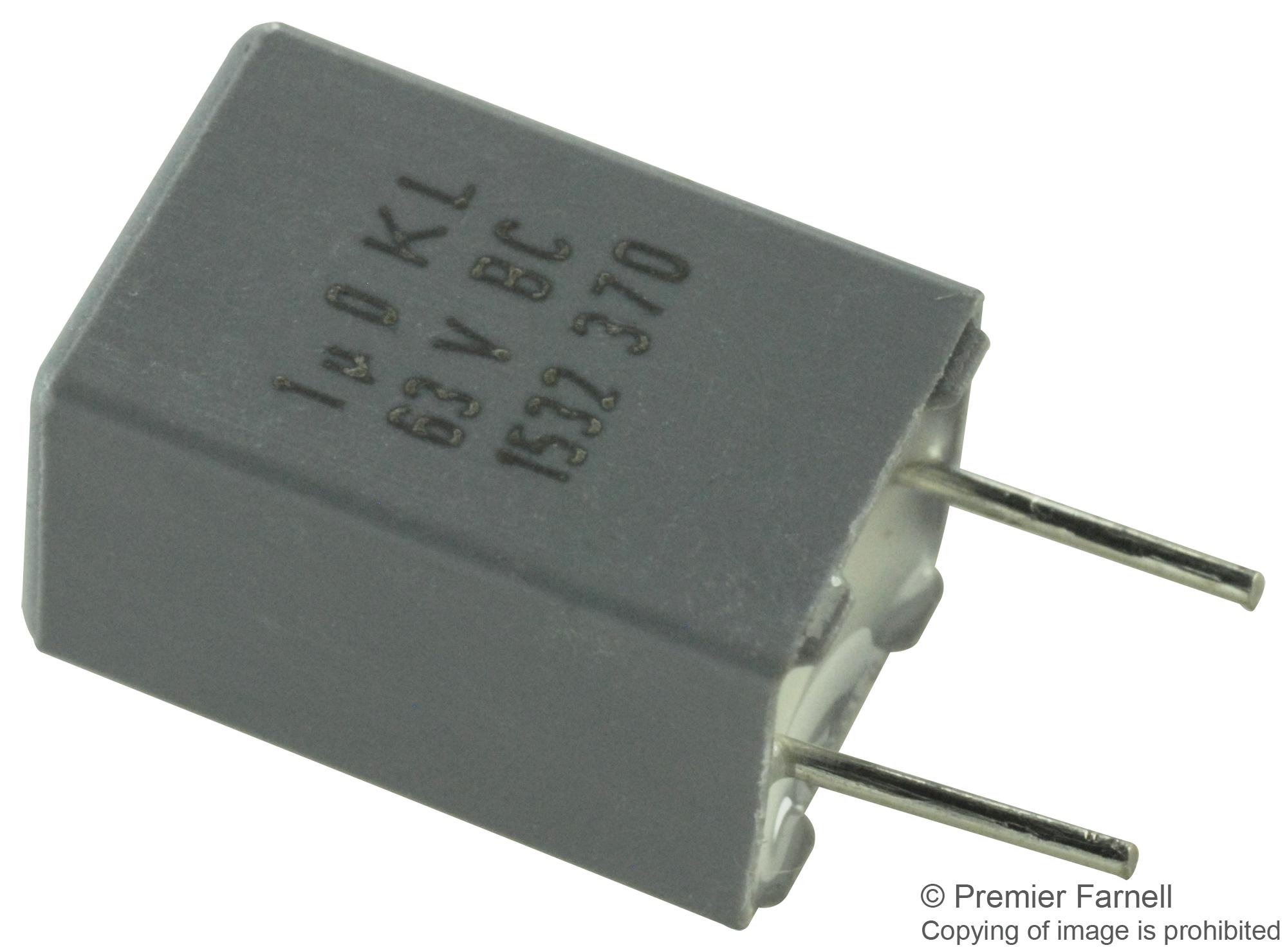 Vishay Bfc237075474 Capacitor, 0.47Uf, 63V, Film, Radial