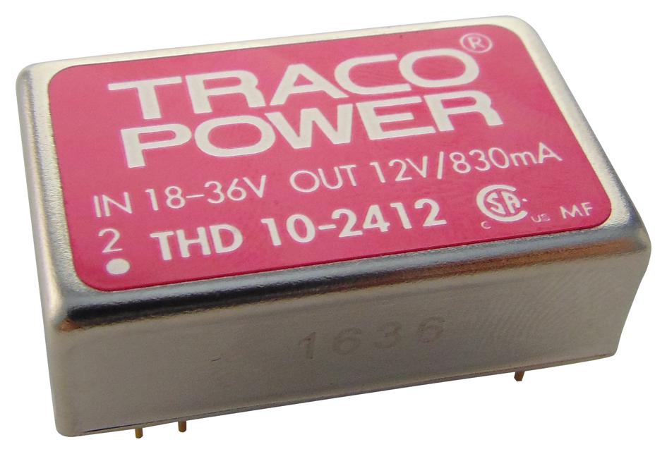 TRACO Power Thd 10-2412 Converter, Dc/dc, 10W, 12V/0.84A