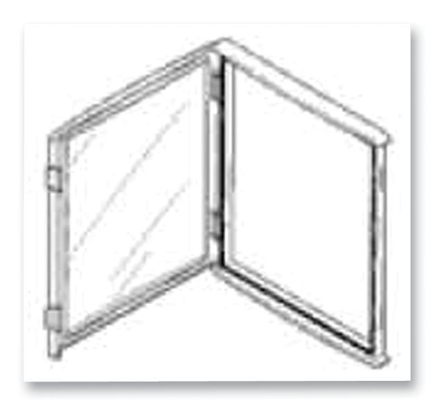 Fibox L 44 Ii Window Inspection Window, 377X331mm