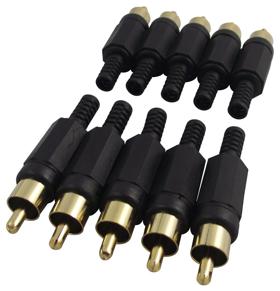 Multicomp Pro Mp010854 Rca Connector, Plug, 1Pos, 9.2mm, Black