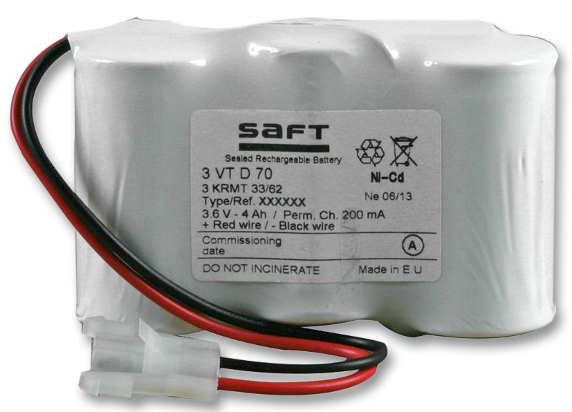 Saft Mfn7477 Battery,3 X D,ni-Cad,4.2Ah,3.6