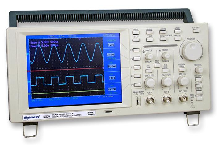 Digimess Ds25 Oscilloscope, 2Ch, 25Mhz, 100Msps