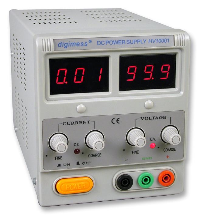 Digimess Hv100001 Power Supply, 1Ch, 100V, 1A, Adjustable