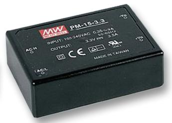 MEAN WELL Pm-15-5 Power Supply, Ac-Dc, Medical, 5V, 3A