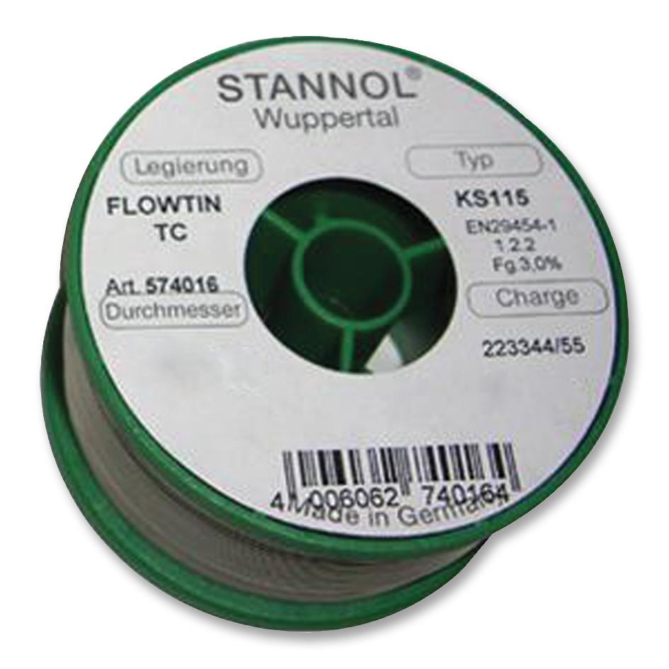 Stannol 574001 Solder Wire, Ks115, 0, 3mm, 250G