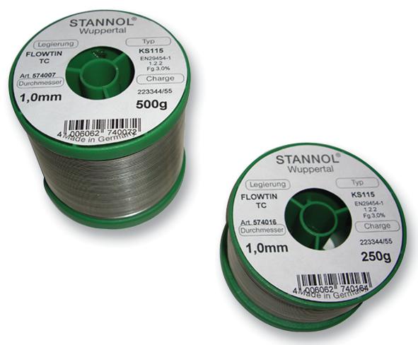 Stannol 574017 Solder Wire, Ks115, 0.7mm, 250G