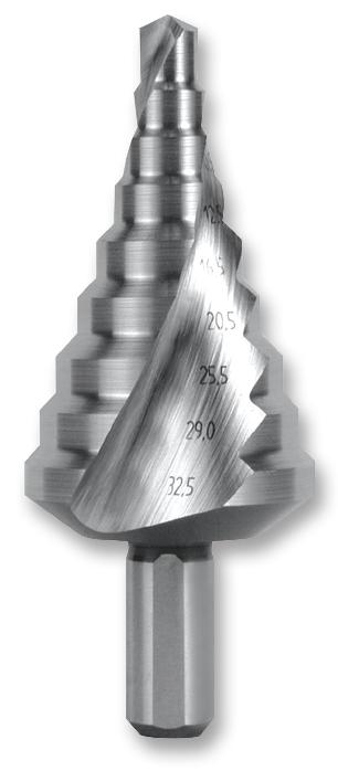 Ruko 101092 Step Drill, Hss, 6.5-32.5mm