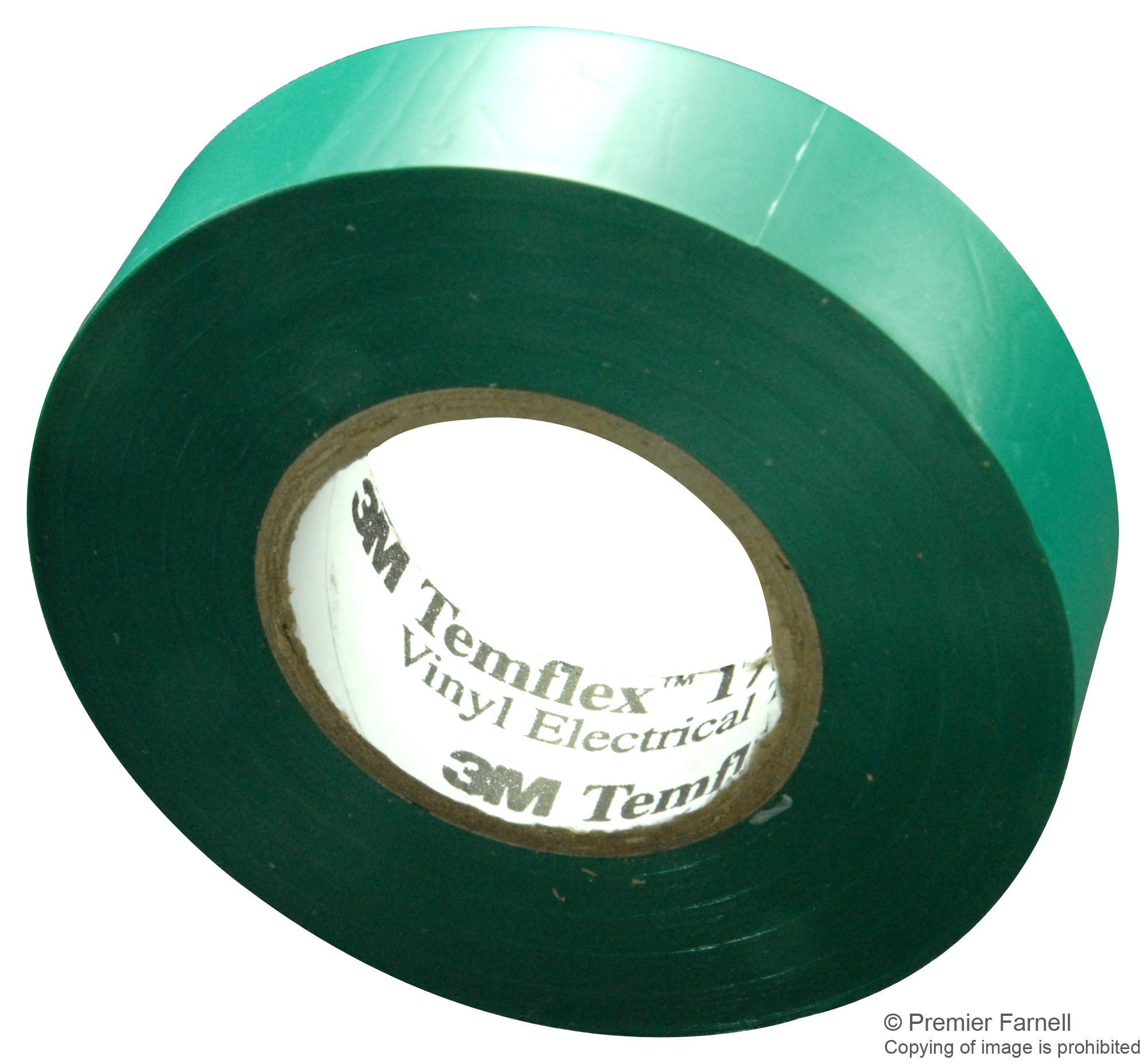 3M Temflex 1500 Green Electrical Insultape, Pvc, 18M X 19.05mm