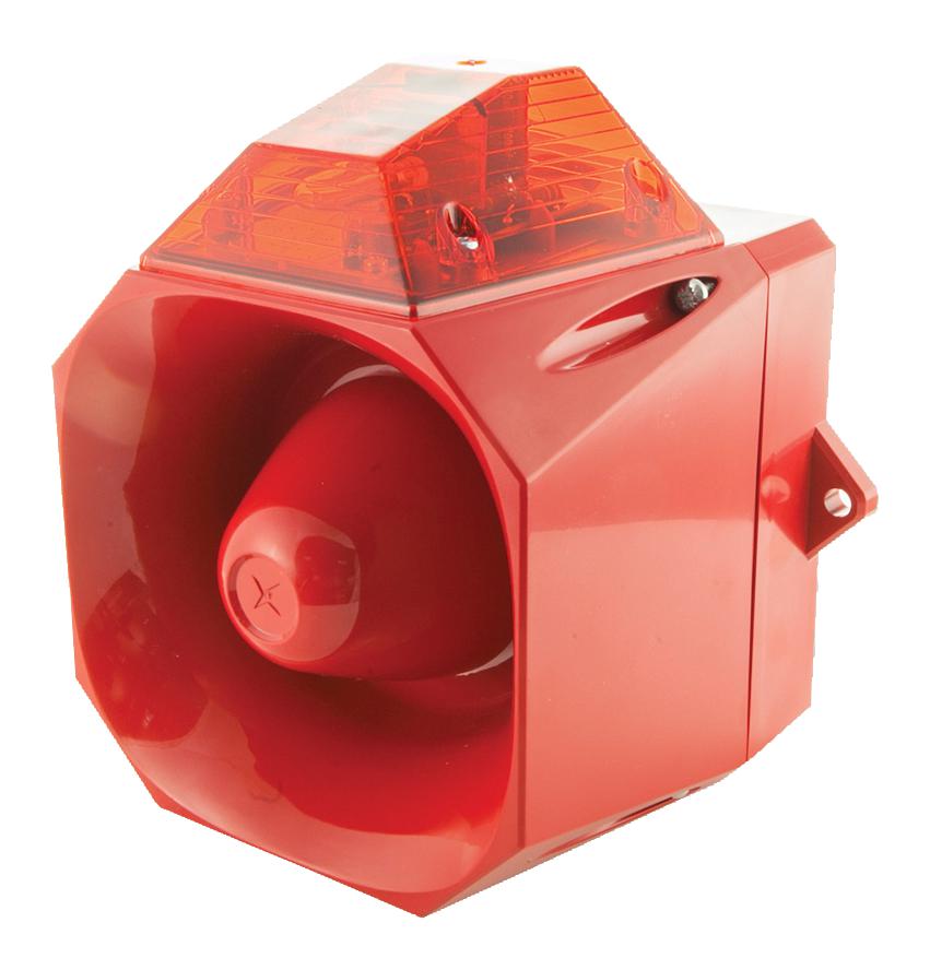 Fulleon As/m/sb/230/r/rl Sounder/beacon, Midi, Red, 230V