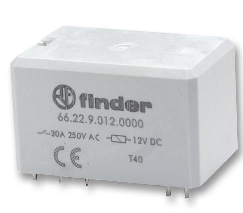 Finder Relays Relays 66.22.9.024.0000 Relay, Dpdt, 250Vac, 30A