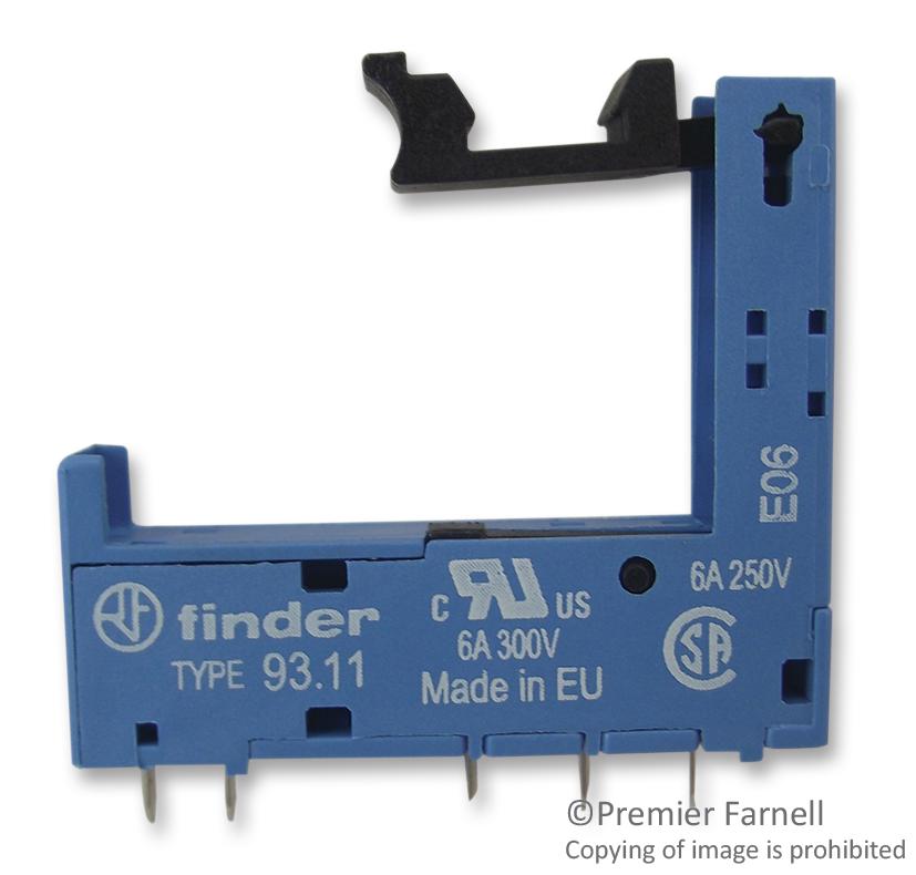 Finder Relays Relays 93.11 Socket, Pcb Mount, 34 Series