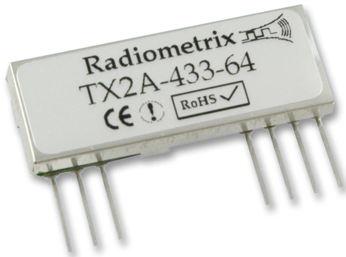 Radiometrix Rx2A-433-64 Rf Mod, Rx, Fm, 433.92Mhz, Int Ant