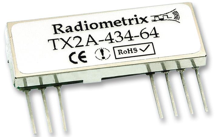 Radiometrix Tx2A-434-64 Rf Mod, Tx, Fm, 434.42Mhz, 64Kbps