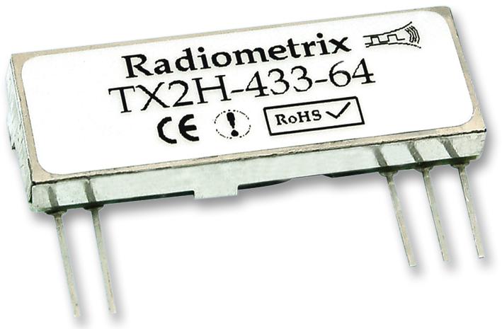 Radiometrix Tx2H-433-64 Rf Mod, Tx, Fm, 433.92Mhz, Int Ant