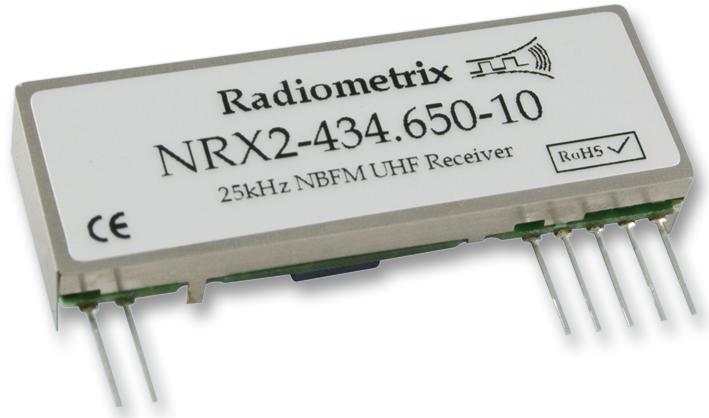 Radiometrix Nrx2-434.650-10 Rf Mod, Rx, Fm, 434.650Mhz, 10Kbps