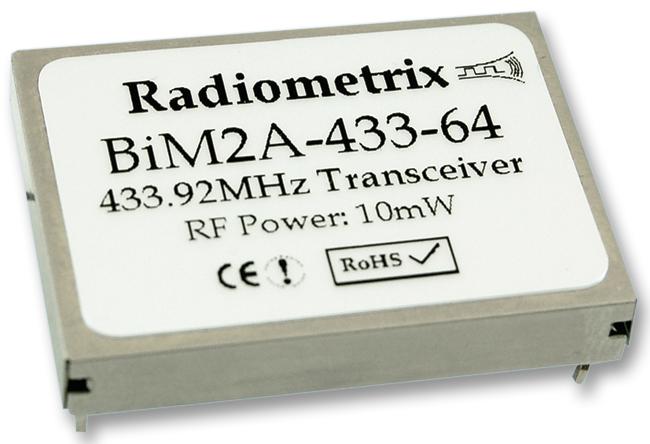 Radiometrix Bim2A-433-64 Rf Mod, Txrx, Fm, 433.92Mhz, 64Kbps