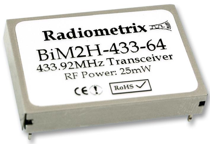 Radiometrix Bim2H-433-64 Rf Mod, Txrx, Fm, 433.92Mhz, 64Kbps