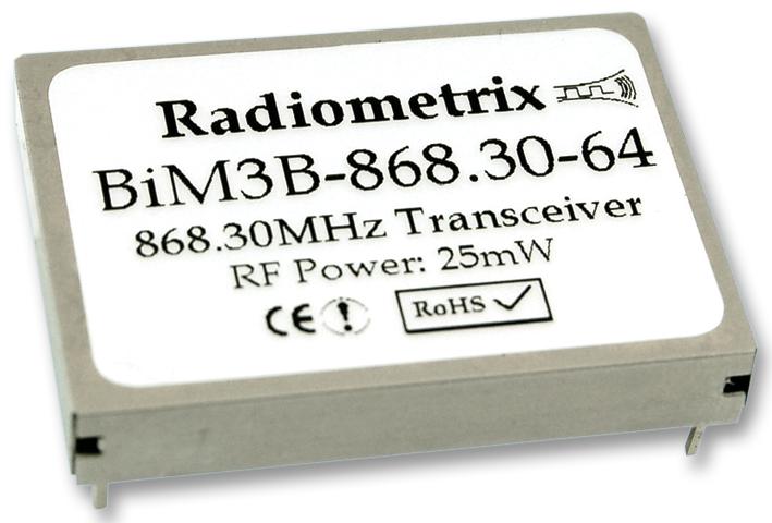 Radiometrix Bim3B-868.30-64 Rf Mod, Txrx, Fm, 868.30Mhz, 64Kbps