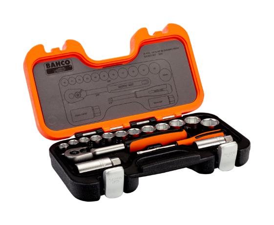 Bahco S330 Socket Set, 1/4 And 3/8drv