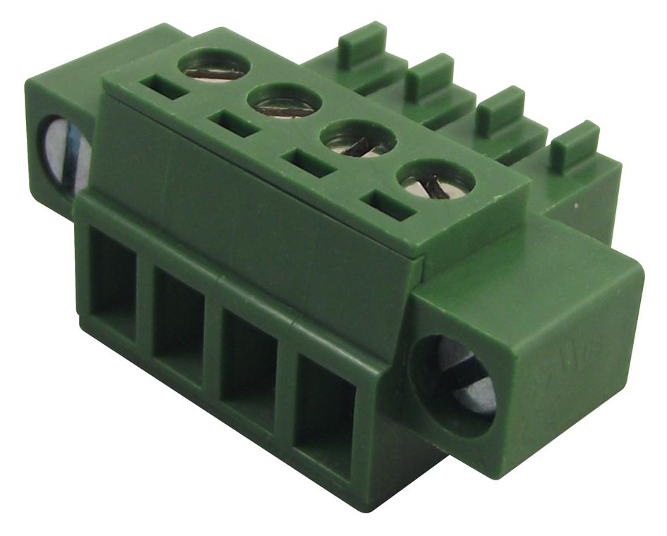 Multicomp Pro Mc421-381004 Terminal Block, Pluggable, 4Pos, 16Awg