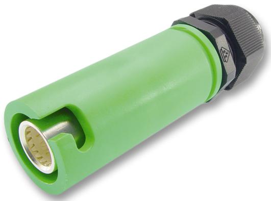 ITT Cannon Snlf-S-C50-25L-Gn Connector, Female, Free, Green