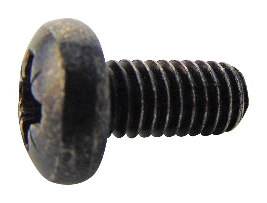 TR Fastenings M616 Prstmcb100- Screw, Pozi Pan, Steel, Blk, M6X16,pk100