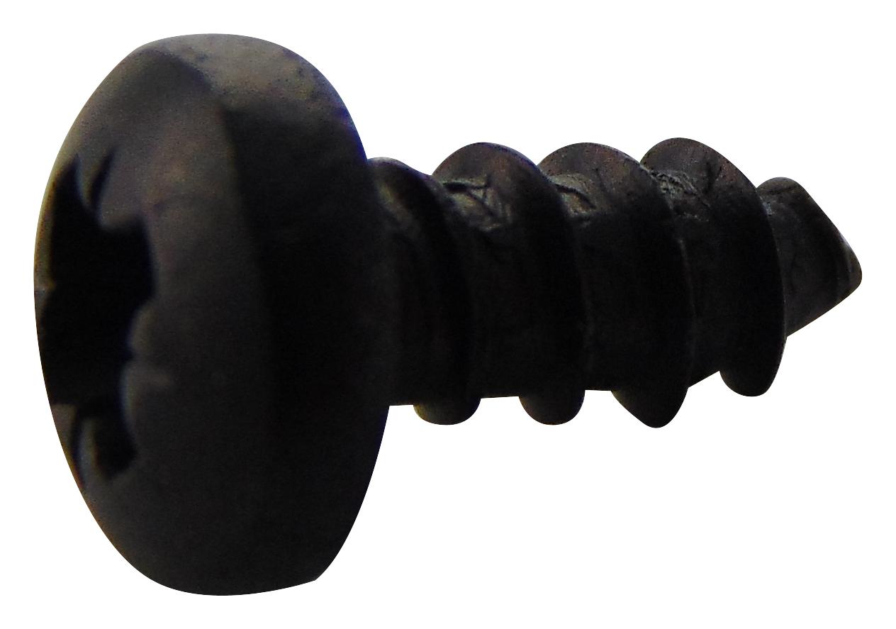 TR Fastenings N40.250 Prstabb100- Screw, Pozi Pan, Steel, Blk, #4X1/4