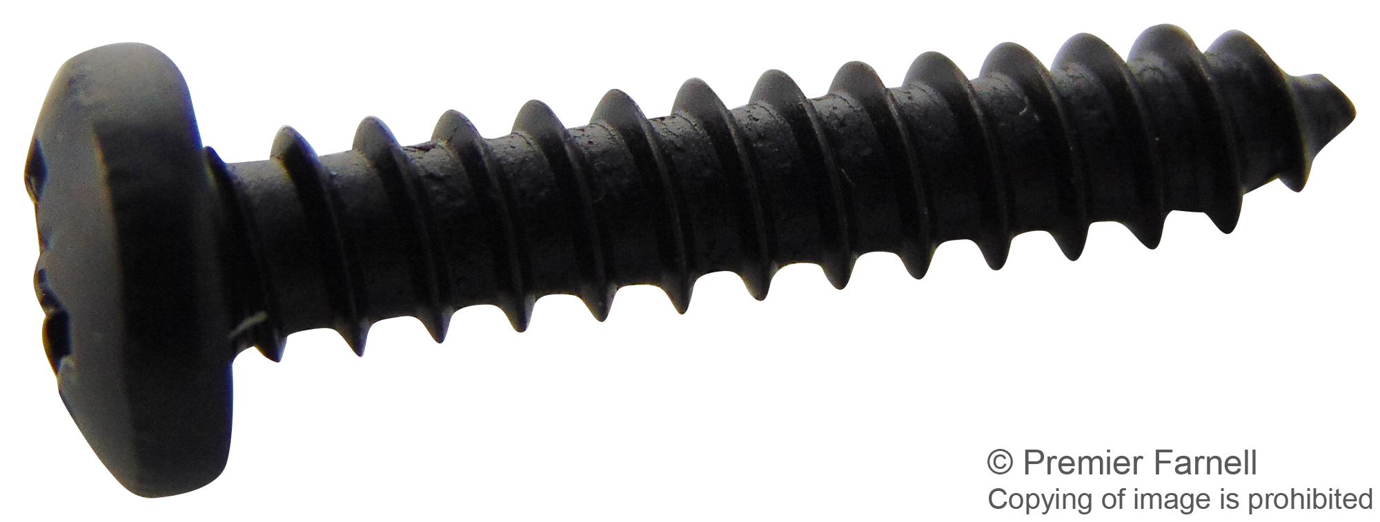 TR Fastenings N60.750 Prstabb100- Screw, Pozi Pan, Steel, Blk, #6X3/4