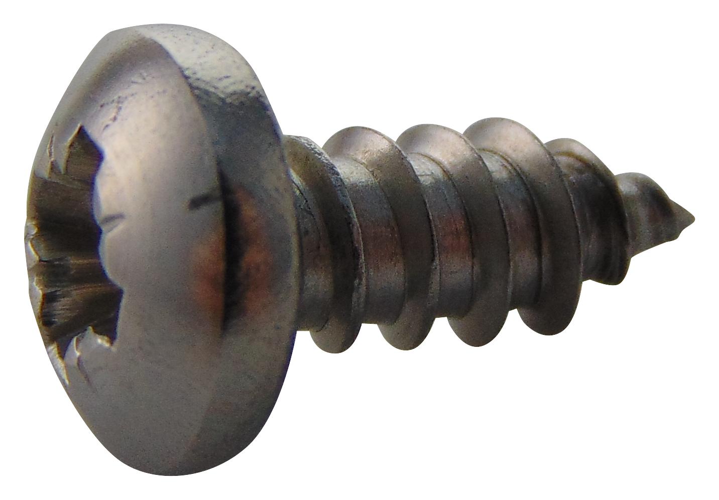 TR Fastenings N80.375 Pra2Abs100- Screw, Pozi Pan, Steel, A2, #8X3/8,pk100