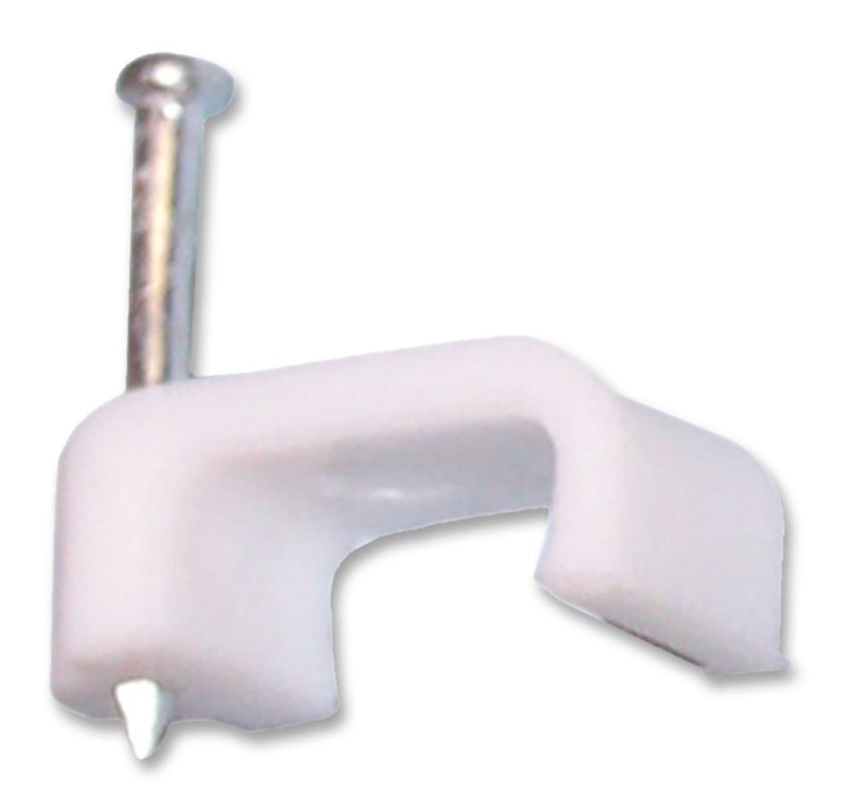 Pro Power Cbt-7298 Cable Clip, T&e, 1.5mm, Wht, Pk100