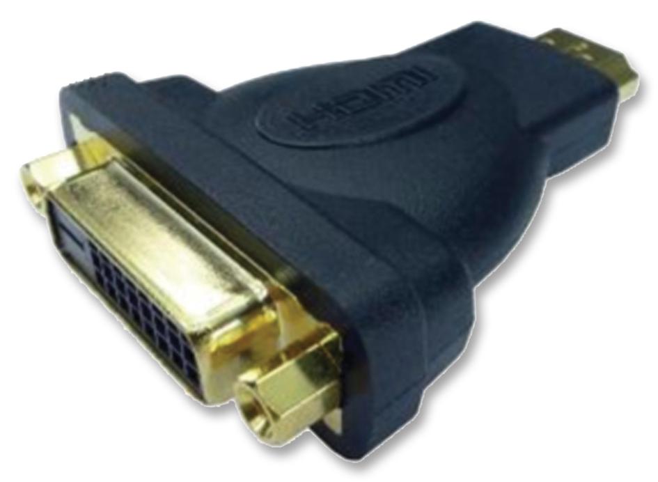 Multicomp Pro 1901117 Adapter, Hdmi Plug To Dvi-D Receptacle,