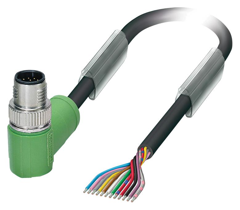 Phoenix Contact 1430572 Sensor Cord, 12P M12 Plug-Free End, 1.5M