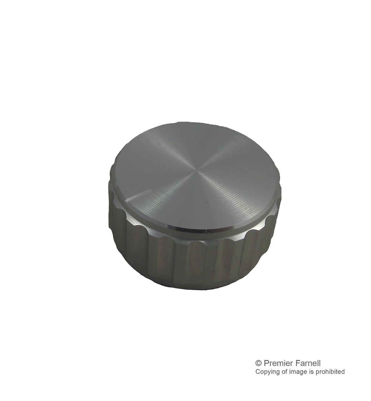 Multicomp 30T-2D Knob, Aluminium, Fluted, 30mm