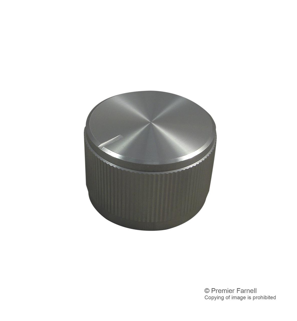 Multicomp 061-6006 Knob, Aluminium, Natural, 23.8mm